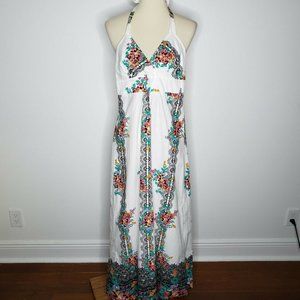 Mercatto  Halter Maxi Dress White Floral